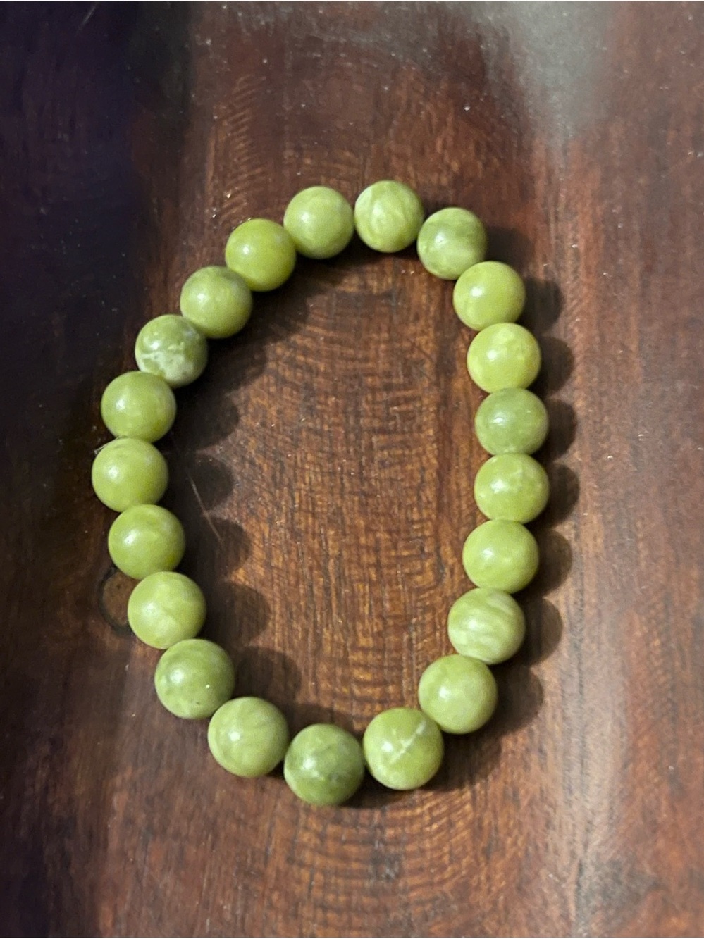 Jade green authentic gemstone beaded bracelet